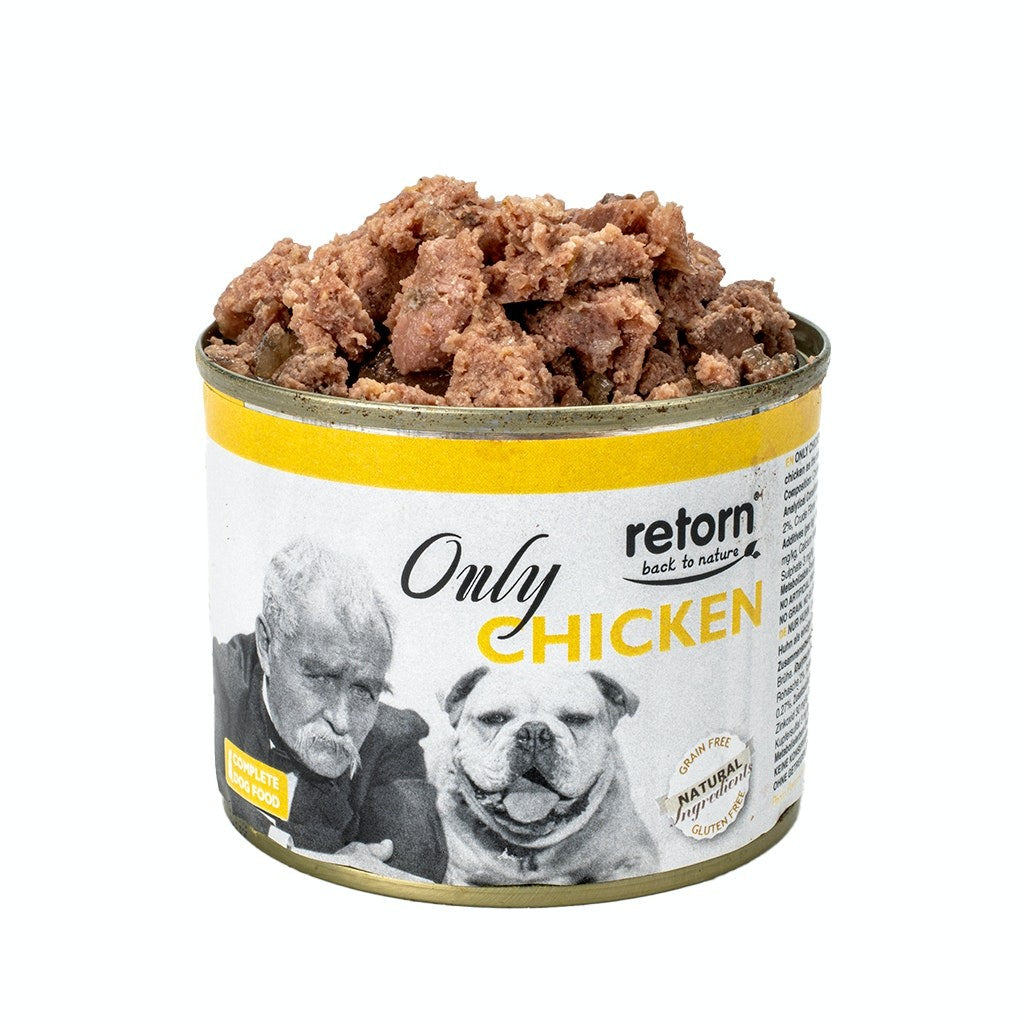 LATAS PARA PERROS DE POLLO DE RETORN