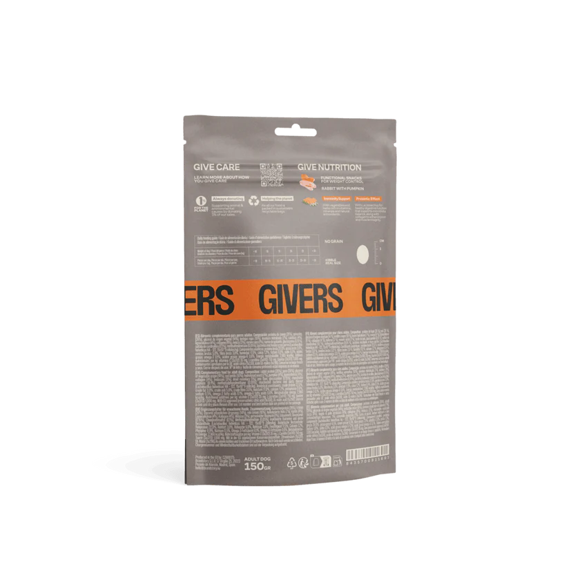 Snack natural conejo con calabaza