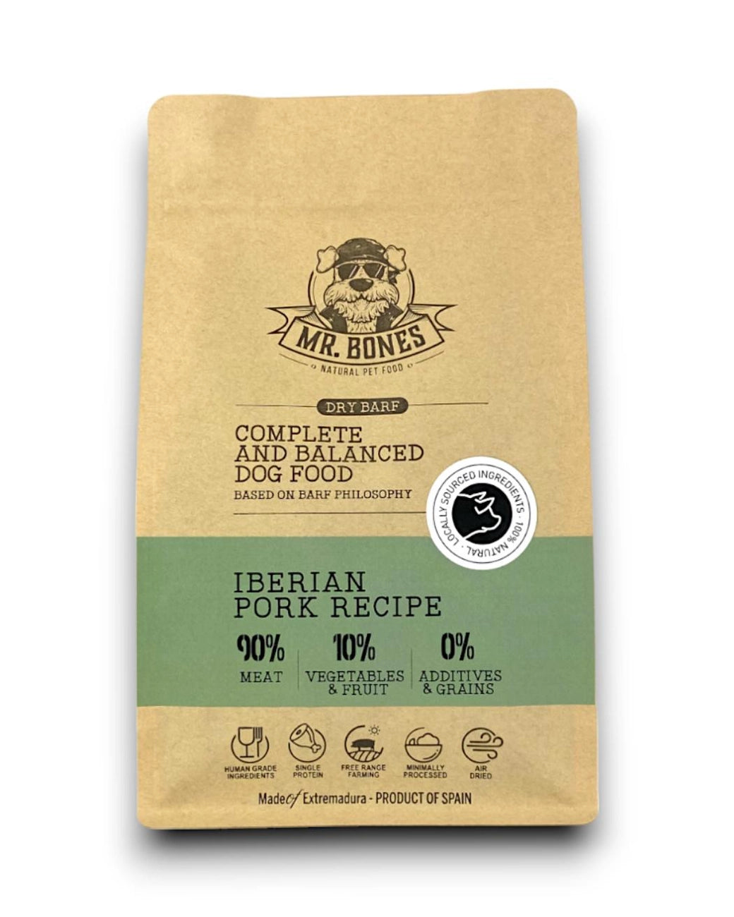 DRY BARF DE CERDO IBÉRICO - COMIDA NATURAL PARA PERROS SIN CEREALES