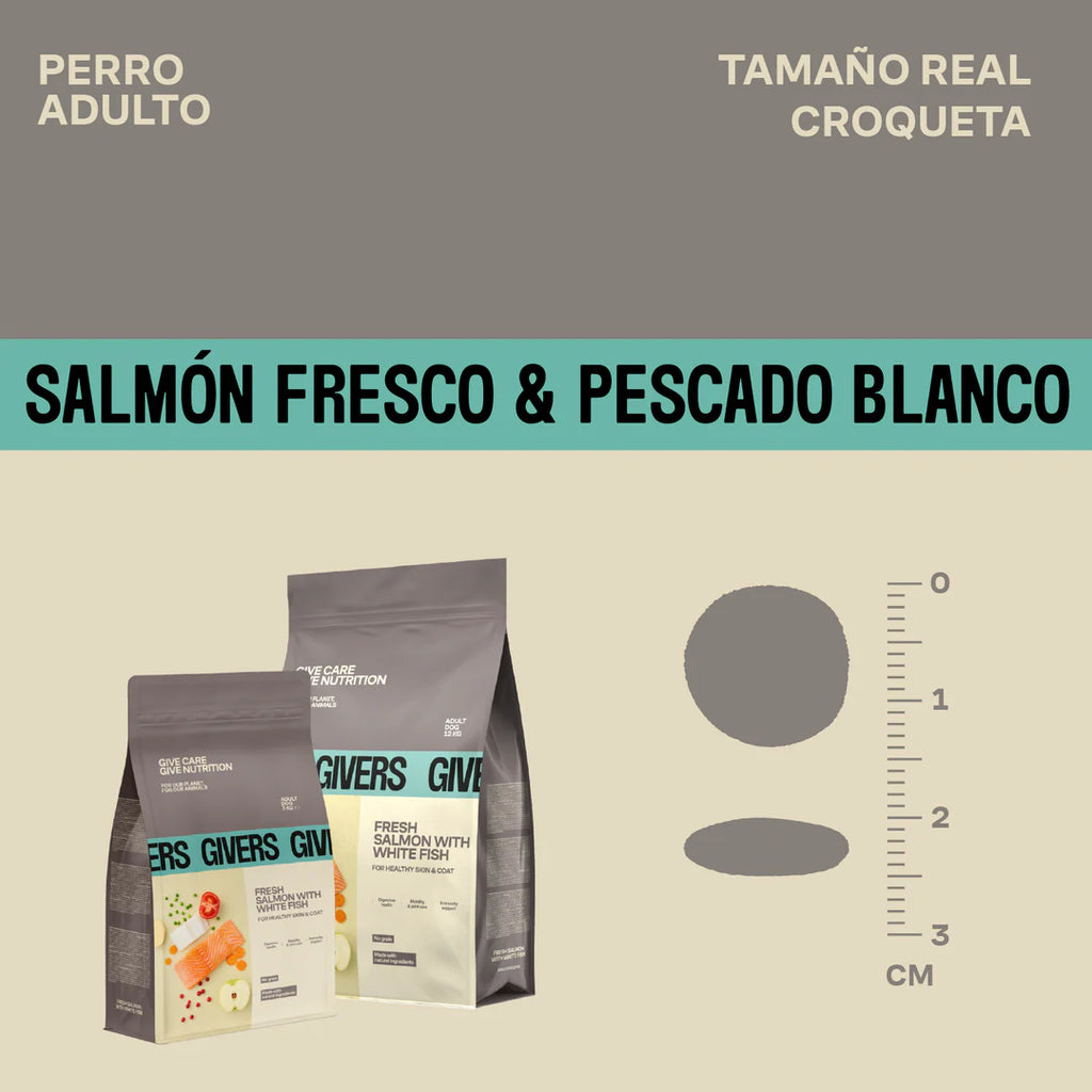 Pienso natural salmón y pescado - 3 Kg