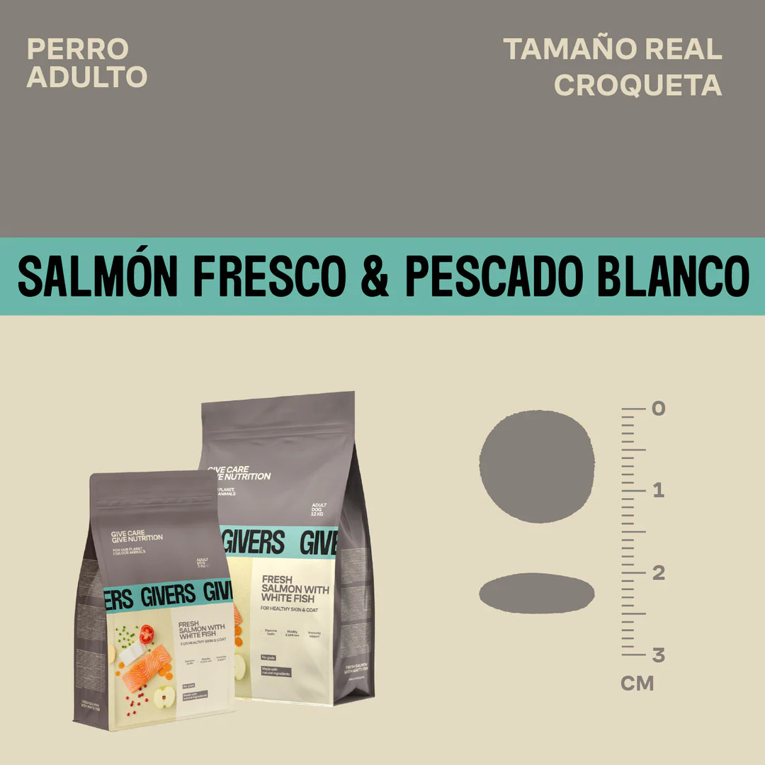 Pienso natural salmón y pescado - 3 Kg