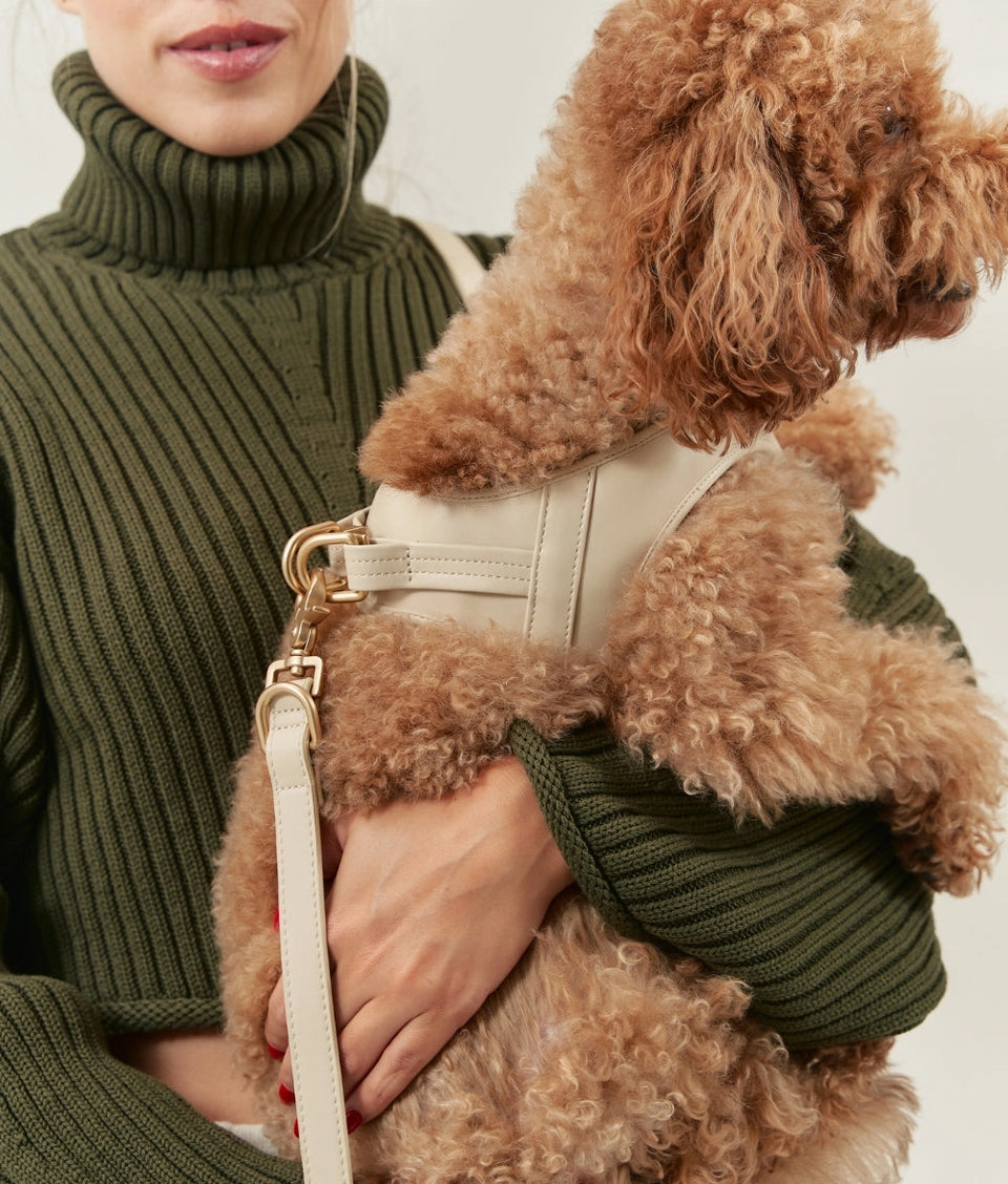 Arnés cuero vegano beige jala