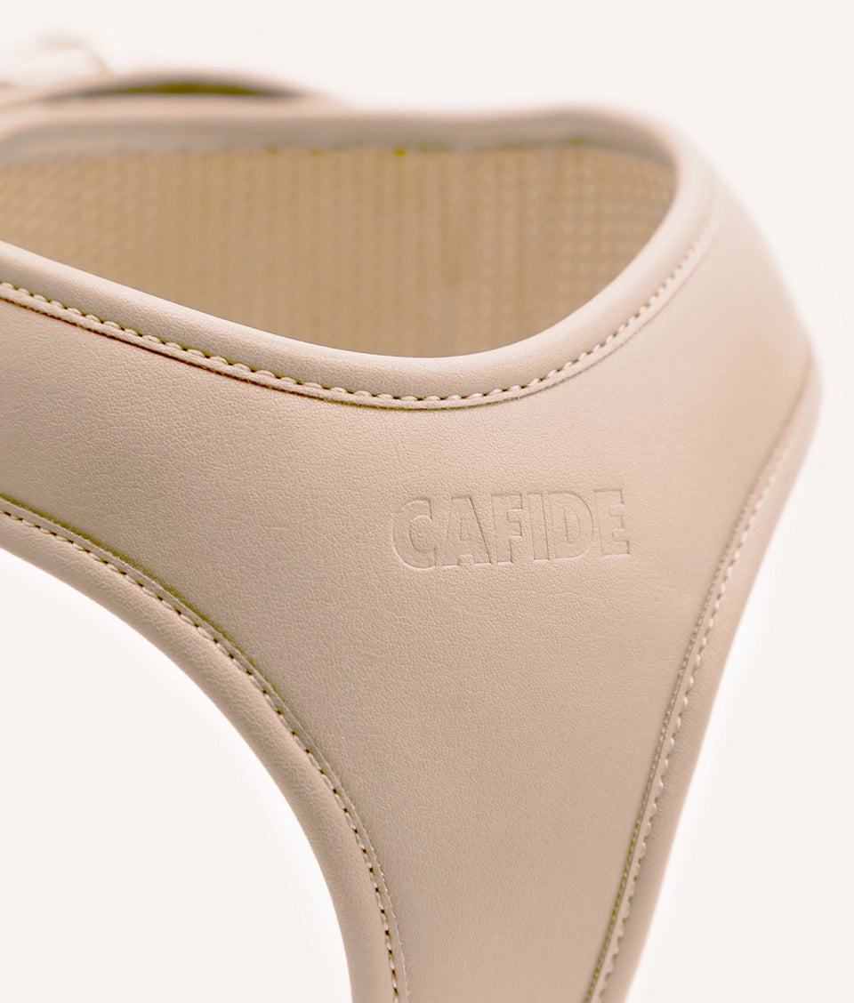 Arnés cuero vegano beige jala