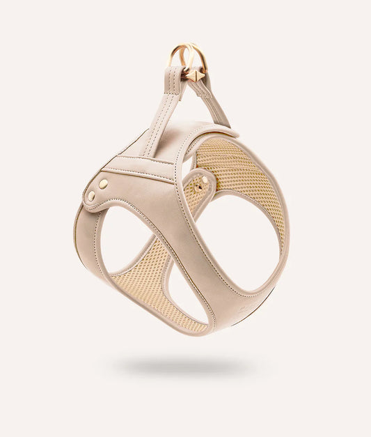 Arnés cuero vegano beige jala