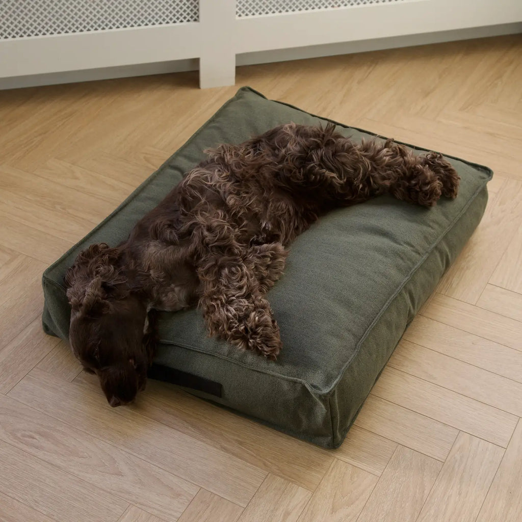 Cama cojín verde hygge