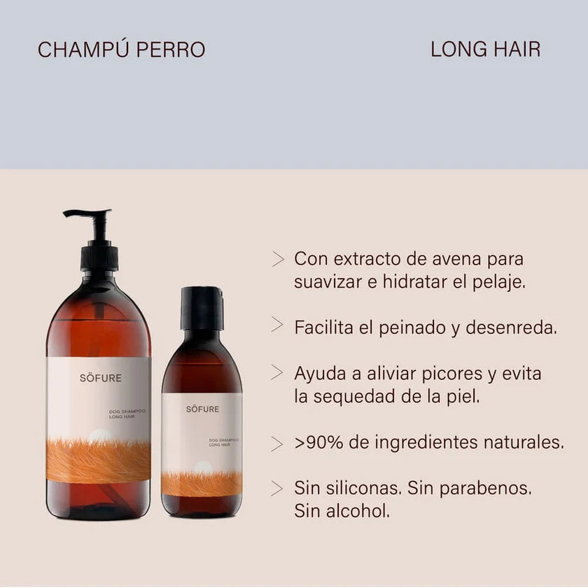 Champú pelo largo con extractos naturales - 250 ML