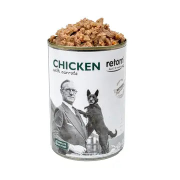 LATAS PARA PERROS DE POLLO CON ZANAHORIAS DE RETORN