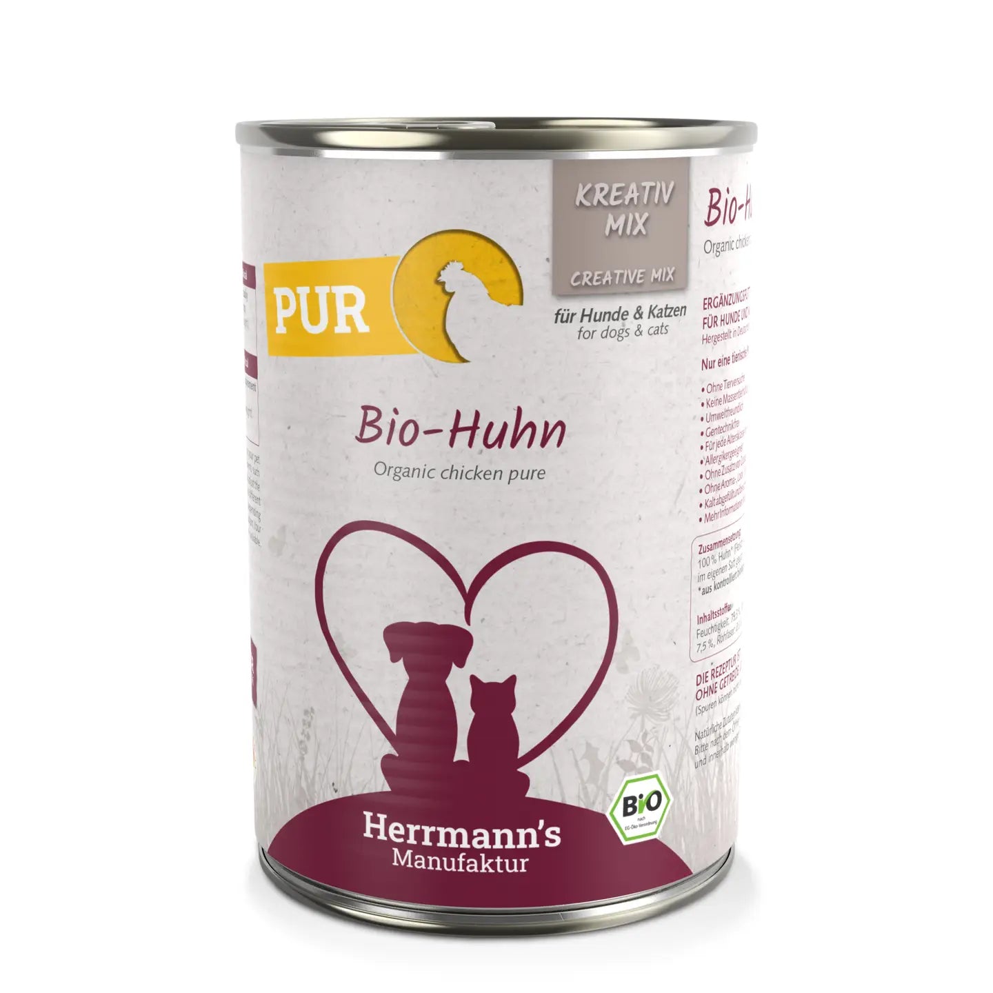 HERRMANN'S LATA PURO BIO POLLO 400g