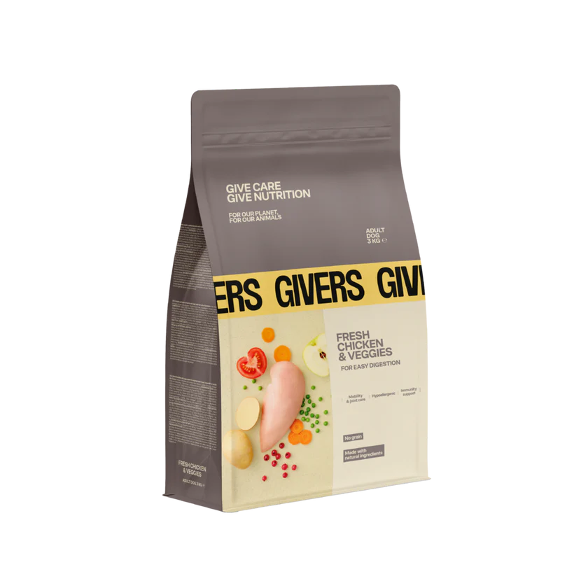 Pienso natural adultos - Pollo y vegetales - 3 Kg