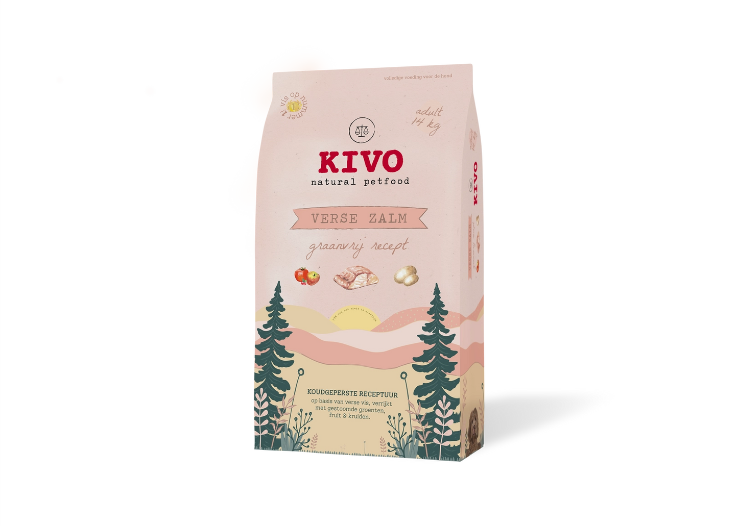 SALMÓN FRESCO, PRENSADO EN FRÍO, SIN CEREALES