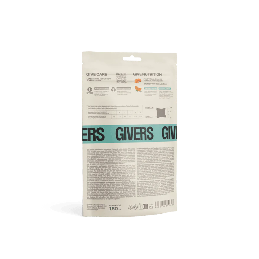 Snack natural salmón y lenteja roja