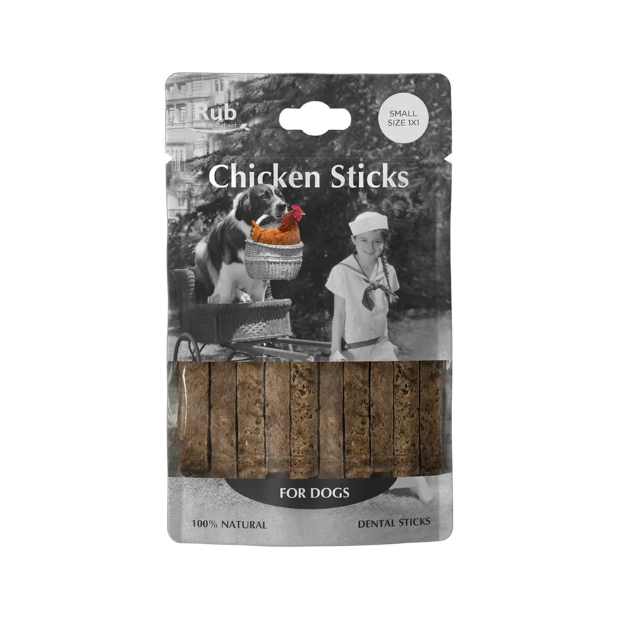 TREAT RUB STICK DENTAL DE POLLO PARA PERROS 100G