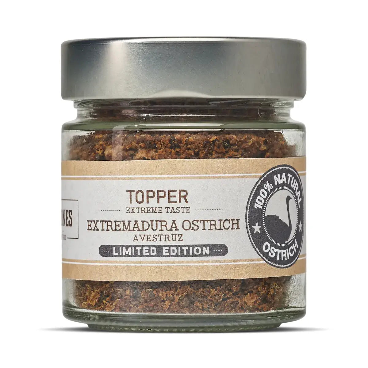 Topper natural avestruz