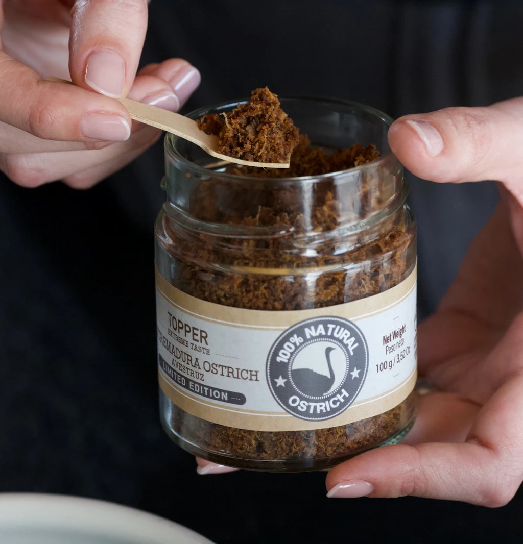 Topper natural avestruz